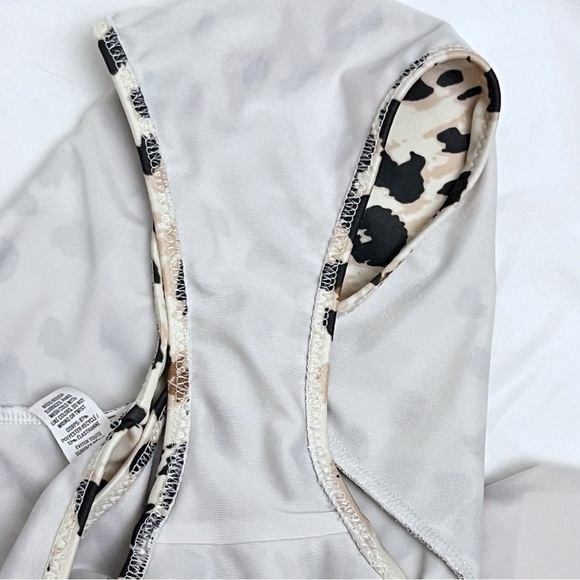 Aerie Leopard Print Full Coverage Cut Out Wrap One Piece Swimsuit Small LONG - Picture 9 of 9